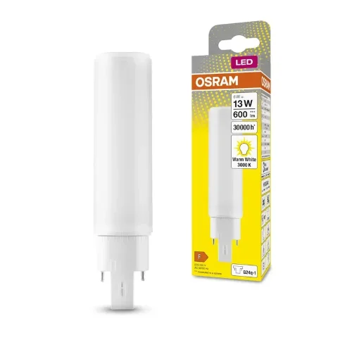 Лампа светодиодная DULUX DE 13 LED 6W/830 (ЭПРА или 220В) G24Q-1 - OSRAM. Фото 3