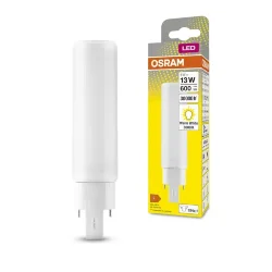 Лампа светодиодная DULUX DE 13 LED 6W/830 (ЭПРА или 220В) G24Q-1 - OSRAM
