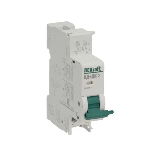 Расцепитель независимый с доп. контактом 24В 48В AC_DC для ВА-101 нов. DEKraft 18103DEK - фото