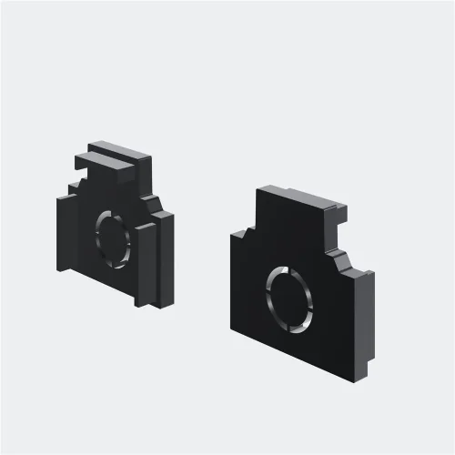 Заглушки для встраиваемого низкопрофильного шинопровода Exility 2шт. (Черный) - фото 2