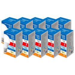 LED-A60-5W-4000K-E27-FR-SLS SET10 Лампа светодиодная, Форма А, матовая, Серия Optima, Белый свет 4000K, Упаковка 10 штук