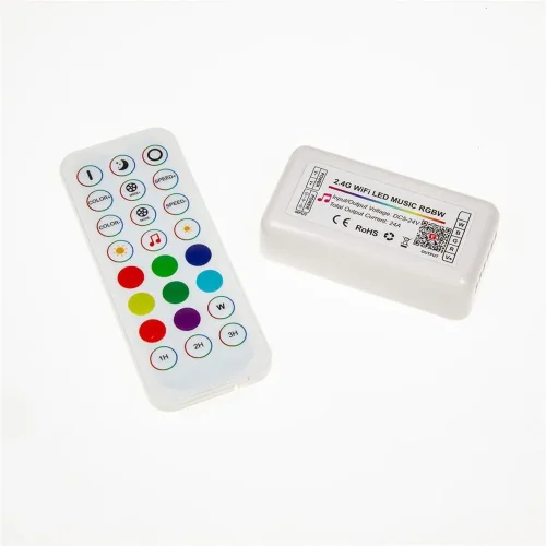 Контроллер с пультом JM-WIFI-RF24-04 P704 (tuya dual-mode WIFI, RGBW, DC5-24V, 4ch*6A, 120-576W) - фото I