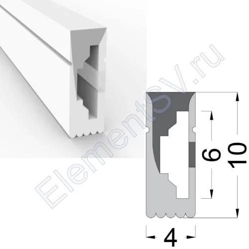 Cиликоновая оболочка T00410 S11 (4*10mm, pcb 5mm) - фото.