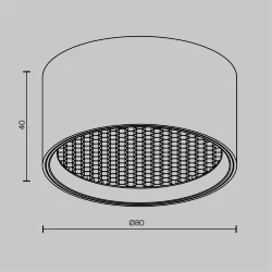 Потолочный светильник Glare 4000К 7Вт 30° IP 44 (Латунь)