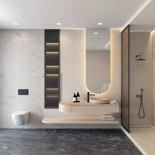 Встраиваемый влагозащищенный светильник TRIM, 18 Вт LED 3000-4000-6500K, IP44, алюминий, акрил. Фото 6