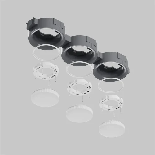 Встраиваемый светильник Intro для натяжного(ПВХ) потолка GX53 12Вт (Черный) - фото 13