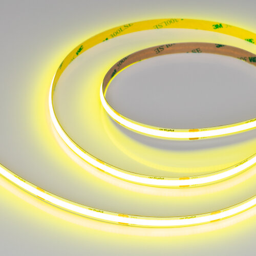 Светодиодная лента COB-X480-8mm 24V Yellow Volt (8 W/m, IP20, 5m) (Arlight) - фото 1