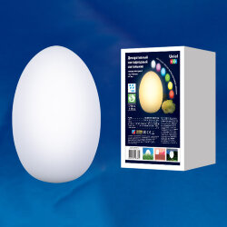 ULG-R003 019-RGB IP54 EGG Светильник декоративный светодиодный Яйцо, Аккумуляторный в-к, 14x19см, RGB свет, TM Uniel