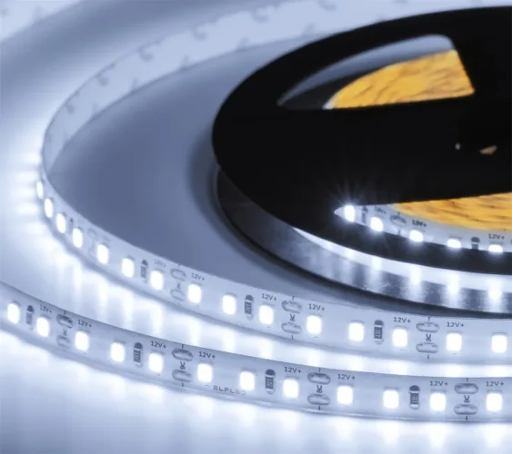 Лента светодиодная 600SMD диодов (2835) тип В, 12В, 5м, холодный белый - фото