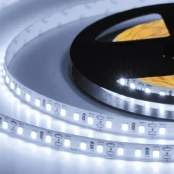 Лента светодиодная 600SMD диодов (2835) тип В, 12В, 5м, холодный белый
