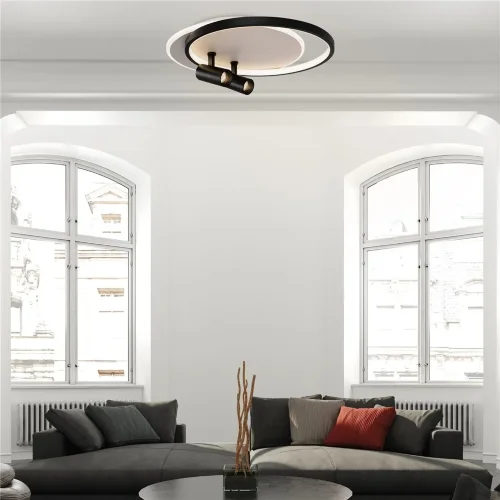 Потолочный светильник FR6083CL-L106WB Прожекторы / Spotlights 75 Вт LED с пультом ДУ (Бело-черный) FR6083CL-L106WB - фото 8