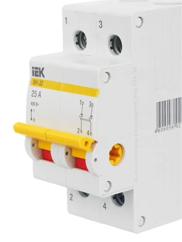 Выключатель нагрузки (мини-рубильник) 2п 25А ВН-32 KARAT IEK MNV10-2-025 - фото 8