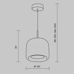 Подвесной светильник Madmen 3000K 6Вт (Латунь)