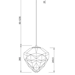 Подвесной светильник Globo E27x1 (Хром)