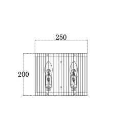 Настенный светильник (бра) Solar E14х2 40Вт (Золото)