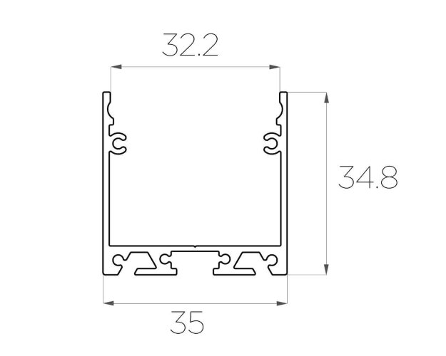 Профиль накладной алюминиевый LC-LP-3535-2 Anod - фото 2