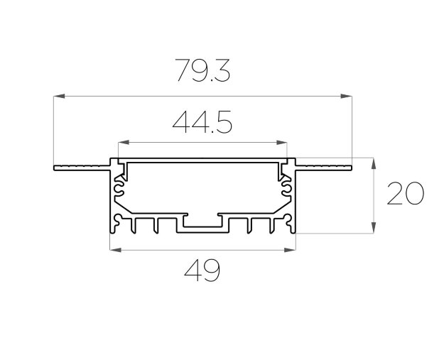 Профиль алюминиевый под шпаклевку LC-LPSH-2080-2 Anod - фото 3