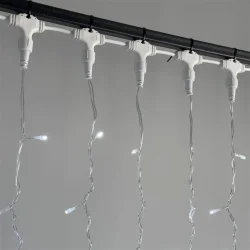 Гирлянда Занавес 2 x 2 м Белый 220В, 400 LED, Провод Прозрачный ПВХ, IP54
