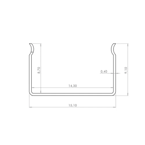 Крепеж оцинкованный гибкий 14x9мм S25 - фото II