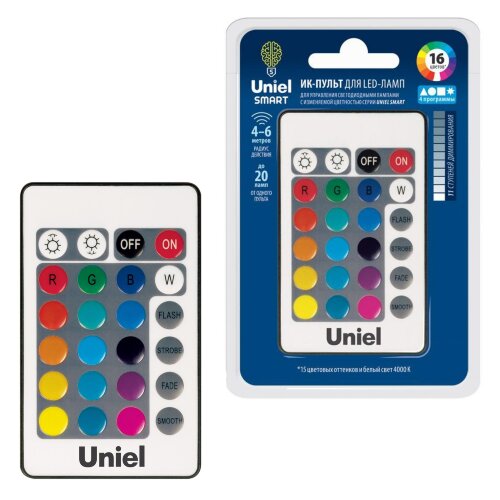 UCH-S210 BLACK Пульт управления лампой RGB серии SMART c ИК сенсором, Черный. - фото 3