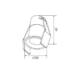 Светильник светодиодный потолочный встраиваемый , серия HIDDEN, Серебро, 7Вт, IP20, Теплый белый (3000К), DL-A004-7-SL-WW 006640