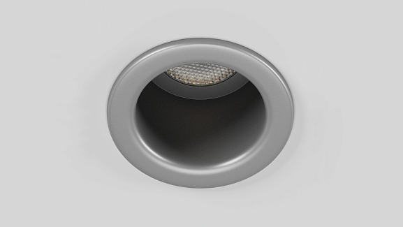 Светильник светодиодный потолочный встраиваемый , серия HIDDEN, Серебро, 7Вт, IP20, Теплый белый (3000К), DL-A004-7-SL-WW. Фото 3