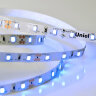 ULS-M11-2835-60LED-m-8mm-IP20-DC12V-4.8W-m-5M-BLUE PROFI Гибкая светодиодная лента на самоклеящейся основе, Катушка 5м, в герметичной упаковке, Синий свет. - фото 1