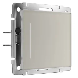 Сенсорный выключатель двухклавишный с подсветкой (дымчатый) W4522014