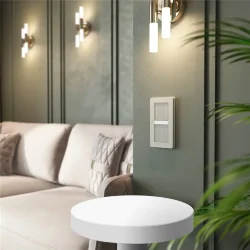 Сенсорный выключатель двухклавишный с подсветкой (дымчатый) W4522014