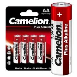 Элемент питания алкалиновый AA/LR6 1.5В Plus Alkaline LR6-BP4 (блист.4шт) Camelion 7370