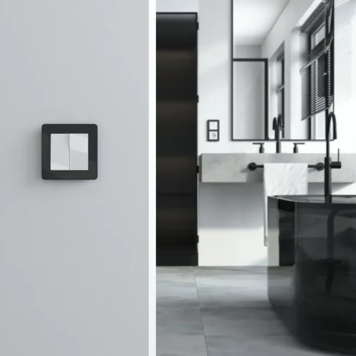 Выключатель двухклавишный (белый акрил) W1120041 - фото 5