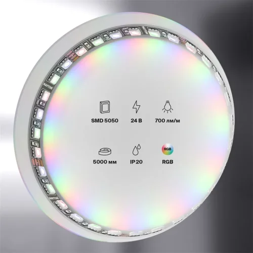 Светодиодная лента 24В 5050 21Вт/м Цветная (RGB) 5м IP20 Black (Черный) 20038 - фото 6