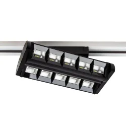 Светодиодный трековый светильник 2L JH-U7 PX1 (220VAC, 2x15W, white 6000K, 45-90°, черный)