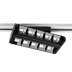 Светодиодный трековый светильник 2L JH-U7 PX1 (220VAC, 2x15W, white 6000K, 45-90°, черный)