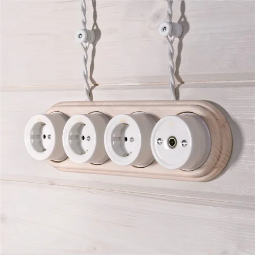 Комплект изоляторов без винта 50 шт. белый ретро W6431301 - фото 3