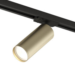 Трековый светильник IP 20, 15 Вт, GU10, матовое золото с черным, алюминий, Denkirs DK6202-BG