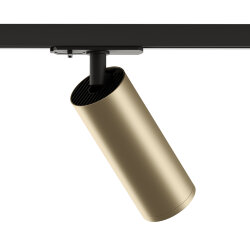 Трековый светильник IP 20, 15 Вт, GU10, матовое золото с черным, алюминий, Denkirs DK6202-BG