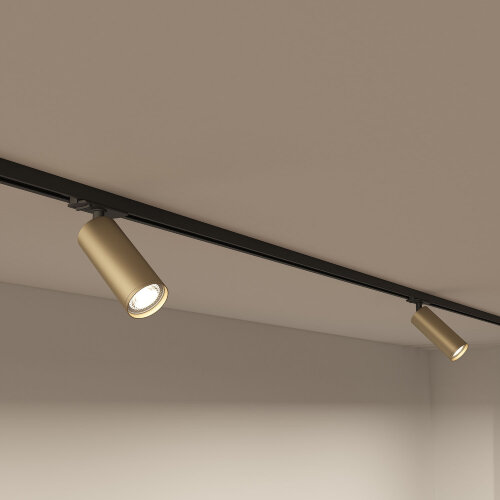 DK6202-BG Трековый светильник IP 20, 15 Вт, GU10, матовое золото с черным, алюминий. Фото 5