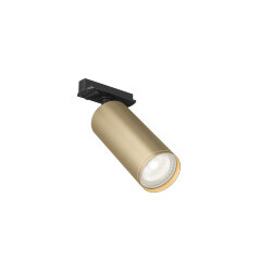 Трековый светильник IP 20, 15 Вт, GU10, матовое золото с черным, алюминий, Denkirs DK6202-BG