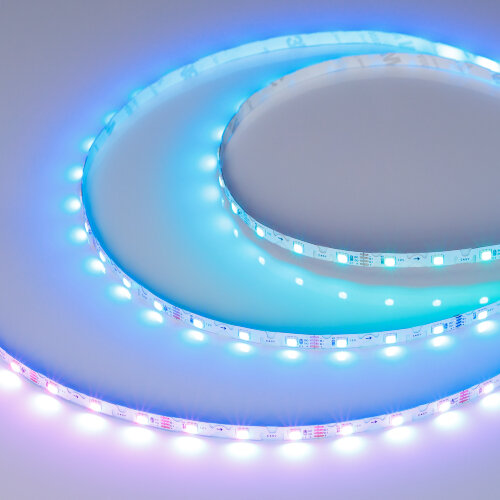 Светодиодная лента SPI-RZ-F60-6mm 12V RGB-PX1-BPT (7 W/m, IP20, 3535, 5m) (Arlight) 044684 - фото