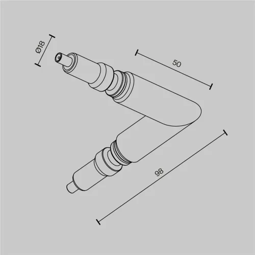 L-образный коннектор для системы Axity (Латунь) - фото 6