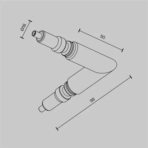 L-образный коннектор для системы Axity (Латунь) - фото 6