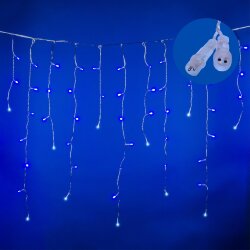 ULD-B25006-440-TTK BLUE-WHITE IP44 Бахрома светодиодная с эффектом мерцания, 25м, Соединяемая, 440 светодиодов, Синий и белый свет, Провод прозрачный