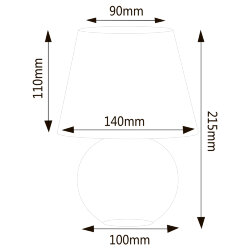 UML-B303 E14 DARK GREY Светильник настольный декоративный под лампу Е14, 40W, Механический выключатель, Темно-серый