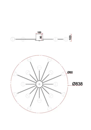 Потолочный светильник Знаменитость / Celebrity (Черный) FR5242CL-16B - фото 7