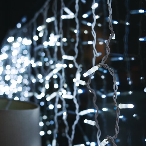 ULD-B3010-200-TWK WHITE IP67 Бахрома светодиодная с эффектом мерцания, 3м, Соединяемая, 200 светодиодов, Белый свет, Провод белый. - фото 7