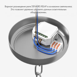 Двухканальное Wi-Fi реле-диммер 2 x 100 Вт, Denkirs RL1004-DM/1
