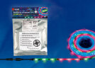 ULS-F20-5050-30LED/m-10mm-IP65-DC12V-7,2W/m-5M-RGB SMART Гибкая светодиодная лента на самоклеящейся основе. Катушка 5 м. в герметичной упаковке. RGB свет. Бегущий огoнь. ТМ Uniel - фото