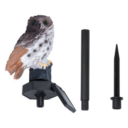 USL-S-829-PM290 BROWN OWL Садовый светильник на солнечной батарее Филин, 1 светодиод, Теплый белый свет, 1xАA Ni-Mh аккумулятор в-к, IP44, TM Uniel