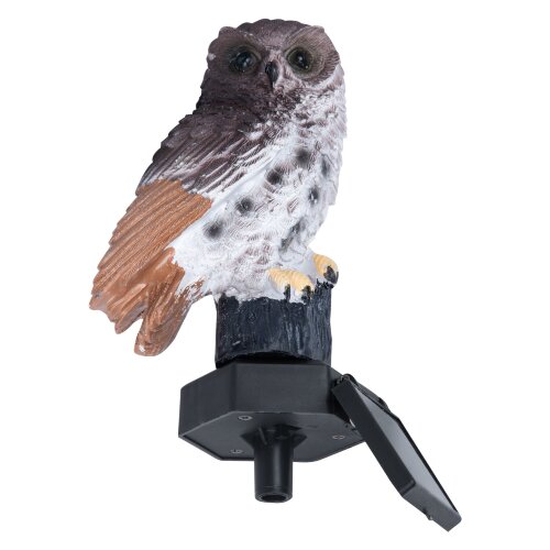 USL-S-829-PM290 BROWN OWL Садовый светильник на солнечной батарее Филин, 1 светодиод, Теплый белый свет, 1xАA Ni-Mh аккумулятор в-к, IP44, TM Uniel - фото 4